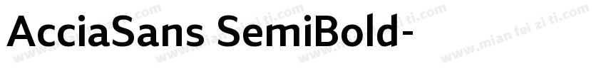 AcciaSans SemiBold字体转换